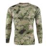Spring and Autumn Outdoor Python Print 3D Jungle Camouflage Training Clothing Crewneck T Shirt Men's Loose Long Sleeves