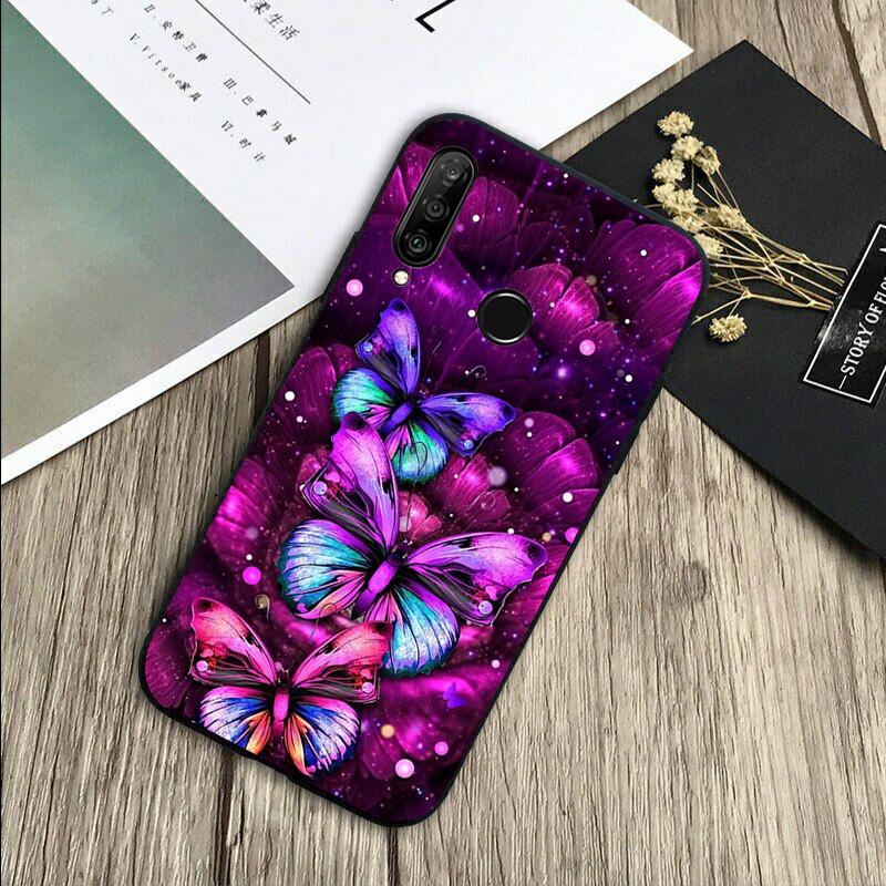 Черная Красивая Бабочка Для Huawei Nova 8i 11i 12i 12s 9 10 SE Y60 Y70 Y90 Y72 Y73 Y61 Y91 P60 Pro P30 P40 Lite Чехол