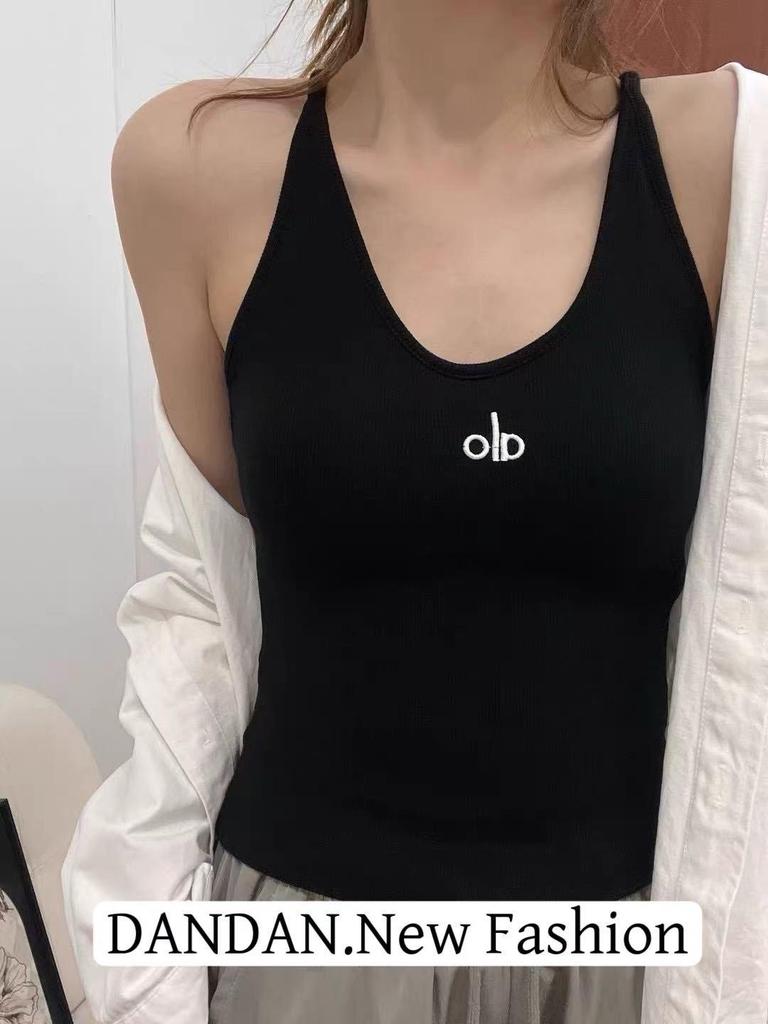 Камисоль с вышивкой в виде надписи кистью в стиле ранней осени: Классическая, универсальная, однотонная утягивающая майка-борцовка