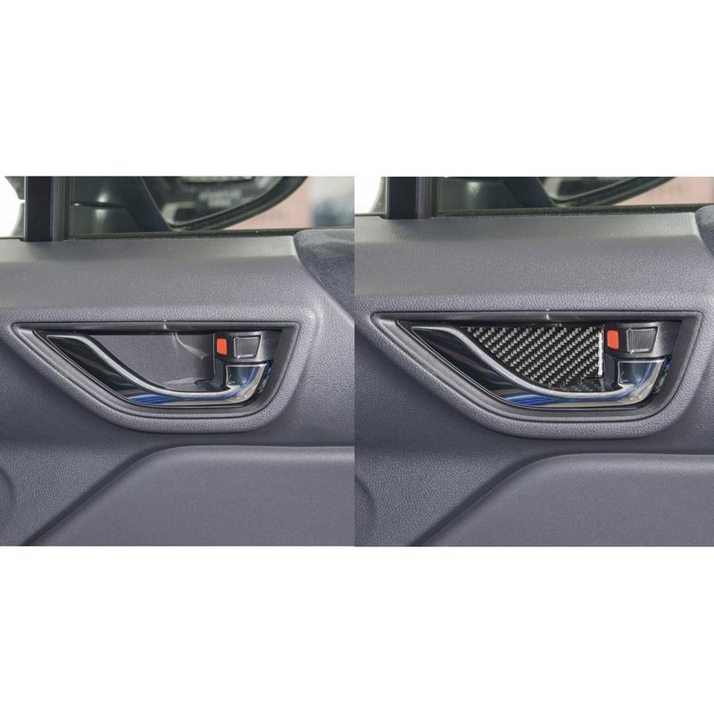 Real Carbon Fiber Car Accessories Door Handle Bowl Cover Soft Sticker For Subaru BRZ/ For Toyota GR86 2024 2025