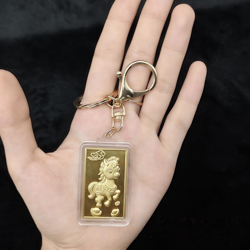 Креативный талисман Зодиак 2026 год Лошади Металлические поделки Украшение для автомобиля Новогодний сувенир подарок