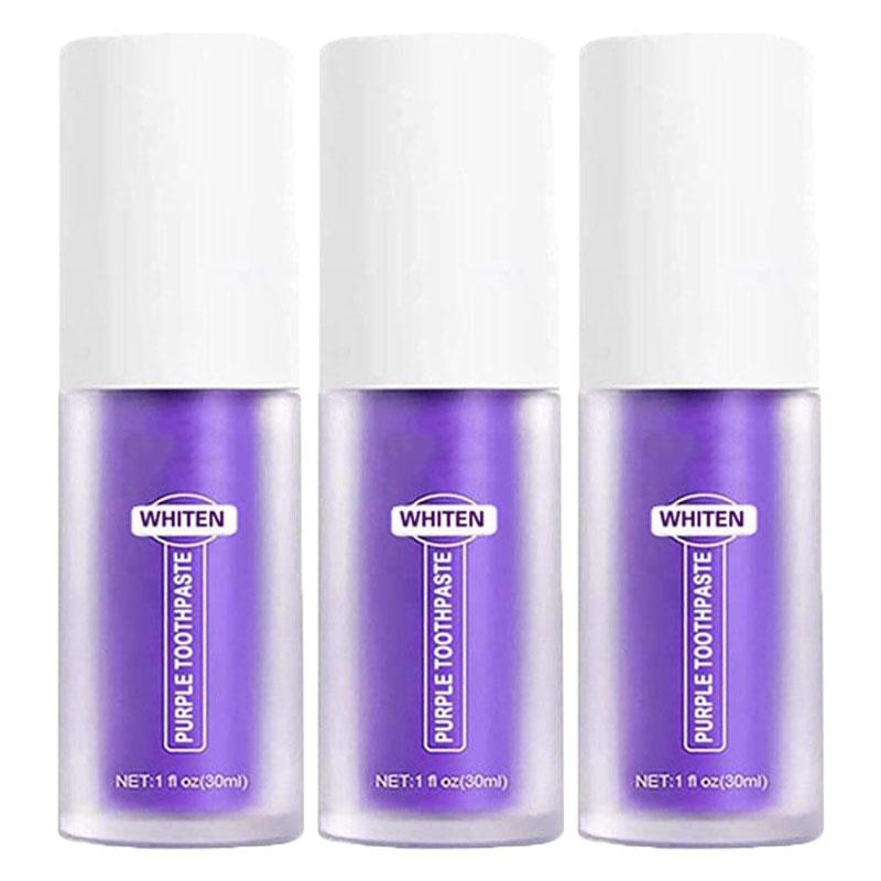 V34 Purple Toothpaste Remove Plaque Smoke Stains Removal Odor Oral Refreshing Brightening Whitening Teeth Oral Cleaning