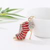 High Heels Keychain with Buckle Decorative Alloy Keyring Colorful Rhinestones Car Key Holder Backpack Accessories
