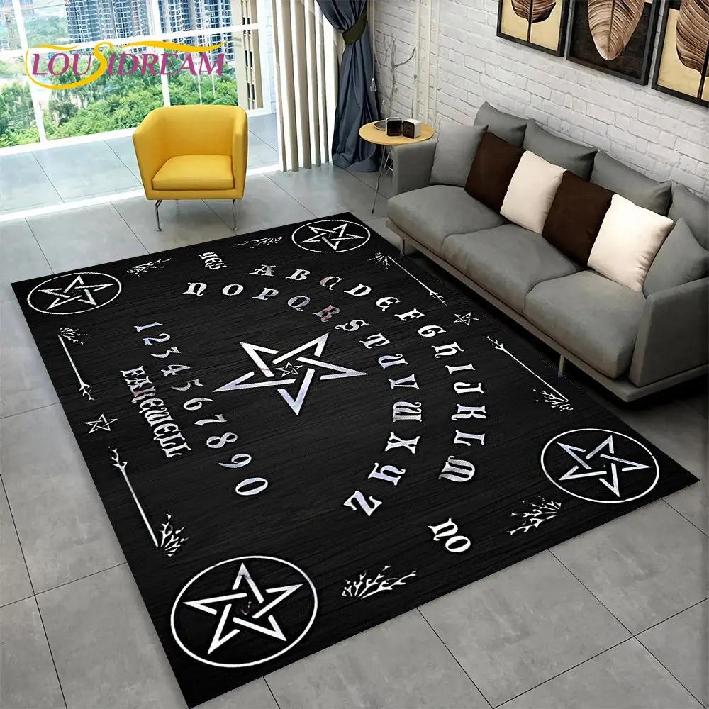 Ковер Ouija Tarot Witchcraft в готическом стиле, ковер для гостиной, спальни, диван, коврик для украшения, детские игры, нескользящий напольный коврик