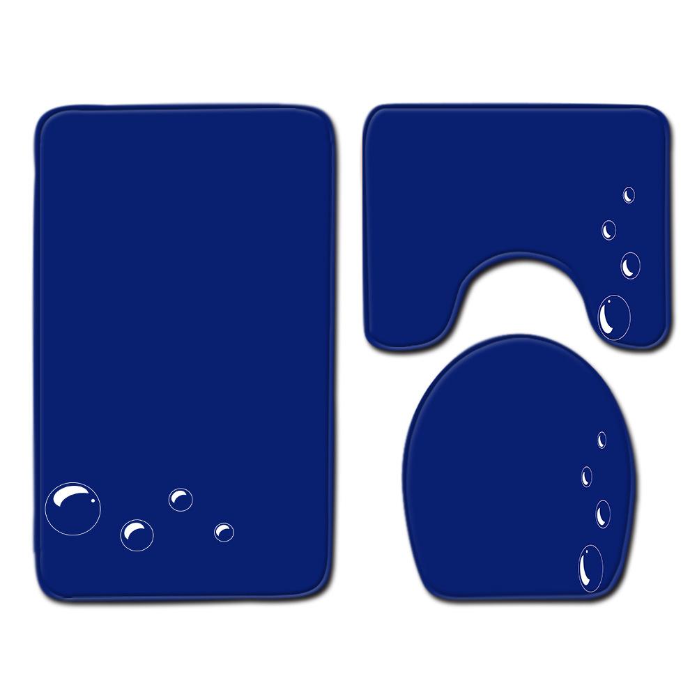 Стильный и простой коврик для пола в туалет, трехкомпонентный коврик для ванной комнаты, коврик для двери