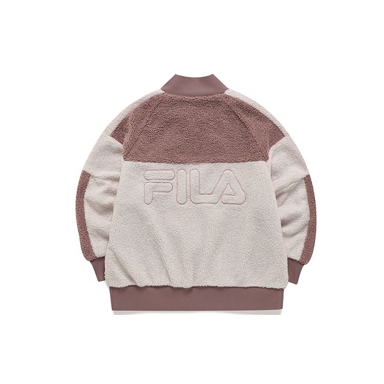 Fila X MIHARA YASUHIRO Коллаборация Спортивный Повседневный Искусственная Овчина Вязаная Куртка Женская Куртка Виктория-Пурпурный F11W143505F-VT