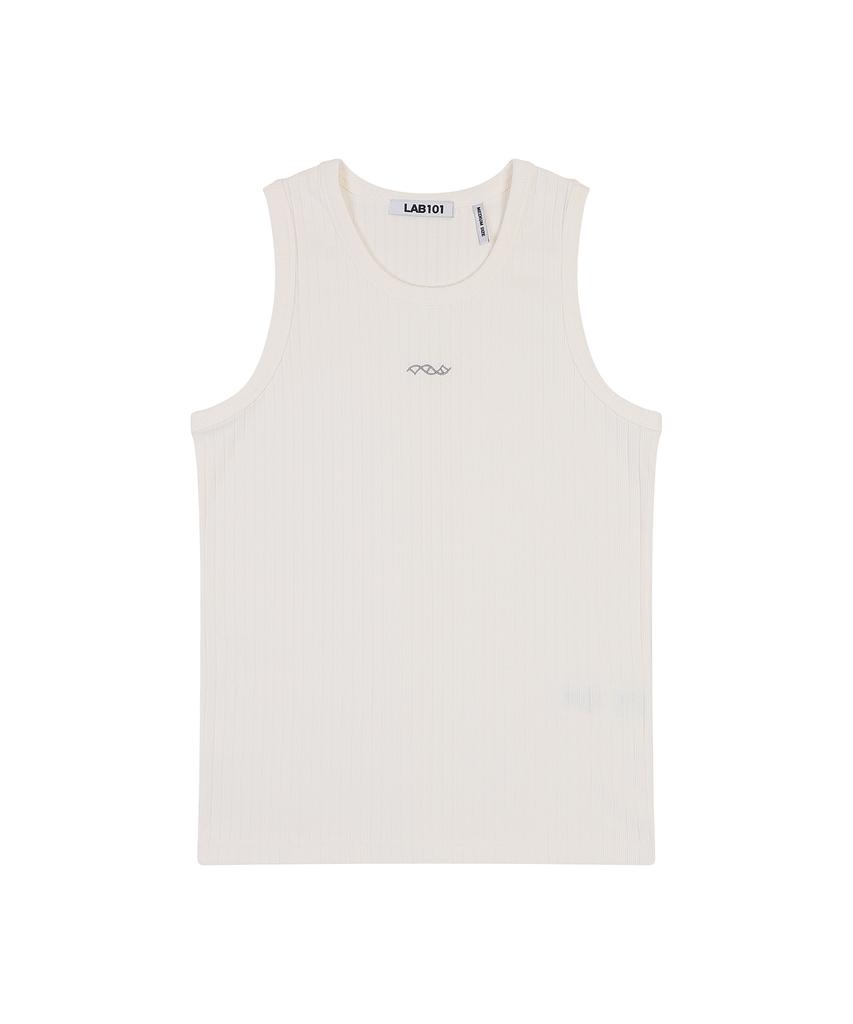 LAB101 Logo Point Sleeveless (White)