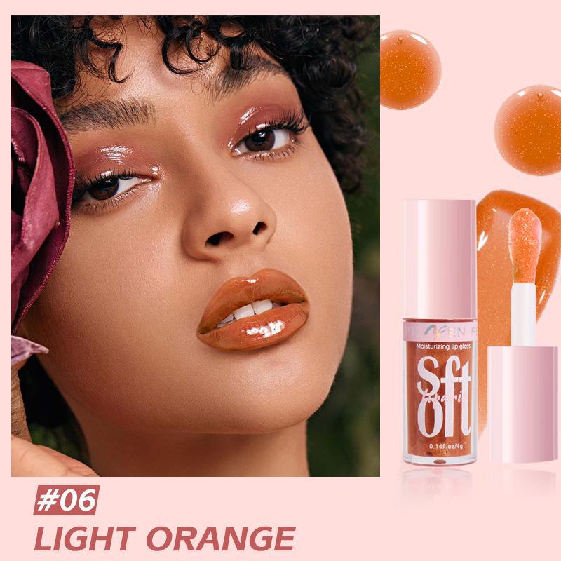 PNF Pearlescent Moisturizing Lip Gloss: European & American Water Light Plumping Lip Oil with Fine Sparkle