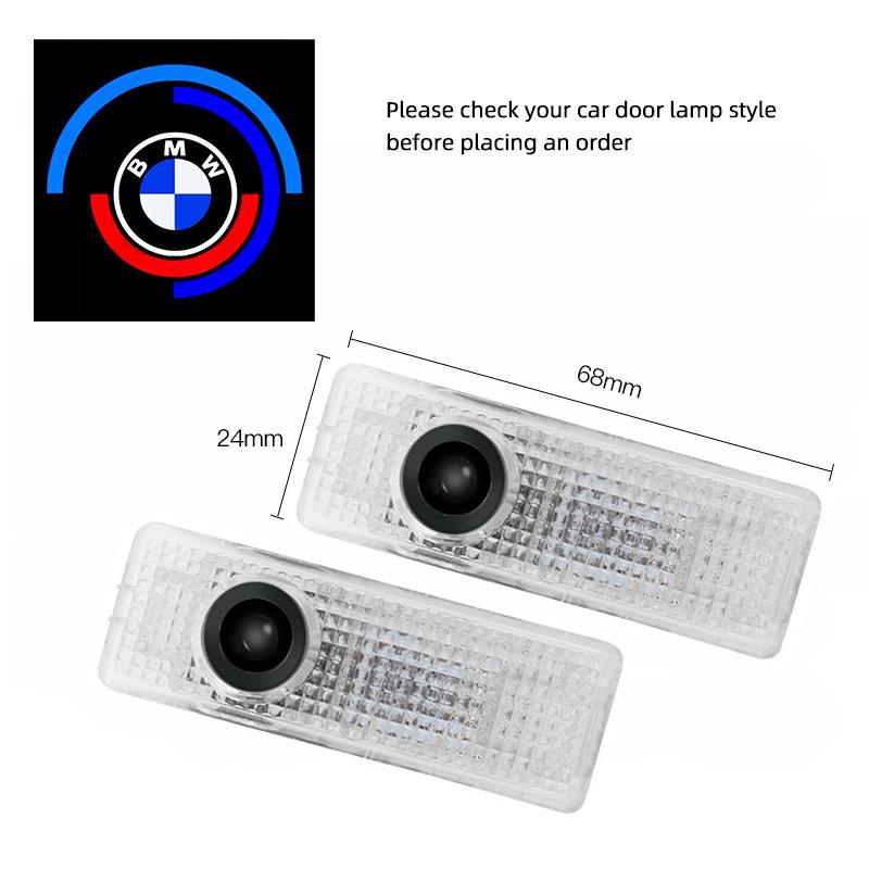 DKHN5 2Pcs HD Car Door Welcome Light LED Projector Lamp For BMW G30 G32 G01 G02 G05 G06 G07 G26 G23 G22 F40 F20 G08 G16 G15 G14 G12