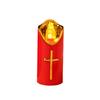 Resuable Christian Cross Candles Waterproof Realistic Flame Candles  Church Use