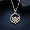 Vintage Harajuku Gothic Silver Heart Angel Cupid Pendant Necklace Trendy Jewelry For Women Men