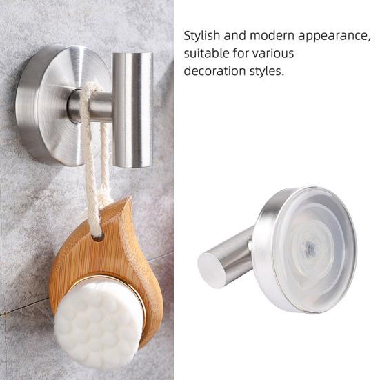 2Pcs Wall Mounted Towel Hooks Suction Cup Hooks Strong Load-bearing Simple Installation Coat Robe Hanger Storage Hooks