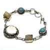 Shiva Eye Larimar Gemstone 925 Silver Plated Handmade Jewelry Bracelet 6-8"