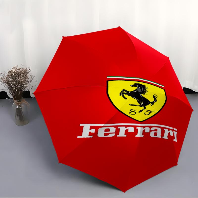 Складной зонт с принтом логотипа F-F-Ferrari, для улицы, отдыха и путешествий, прочная ткань зонта, подарок на день рождения и праздник