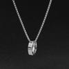 Stylish Titanium Steel Ring Necklace - Versatile, Long Stainless Steel T-Shirt Necklace for Men & Women