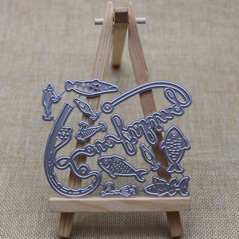Новые металлические штампы Love Fishing для самостоятельного изготовления поделок, скрапбукинга и поздравительных открыток