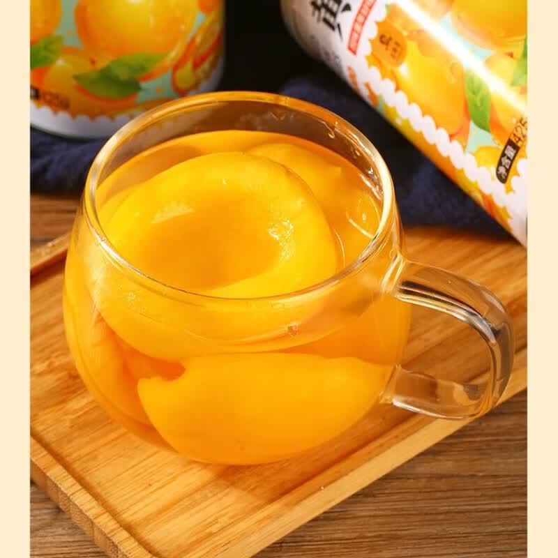 Подарочная коробка с консервированными желтыми персиками Hu Apo