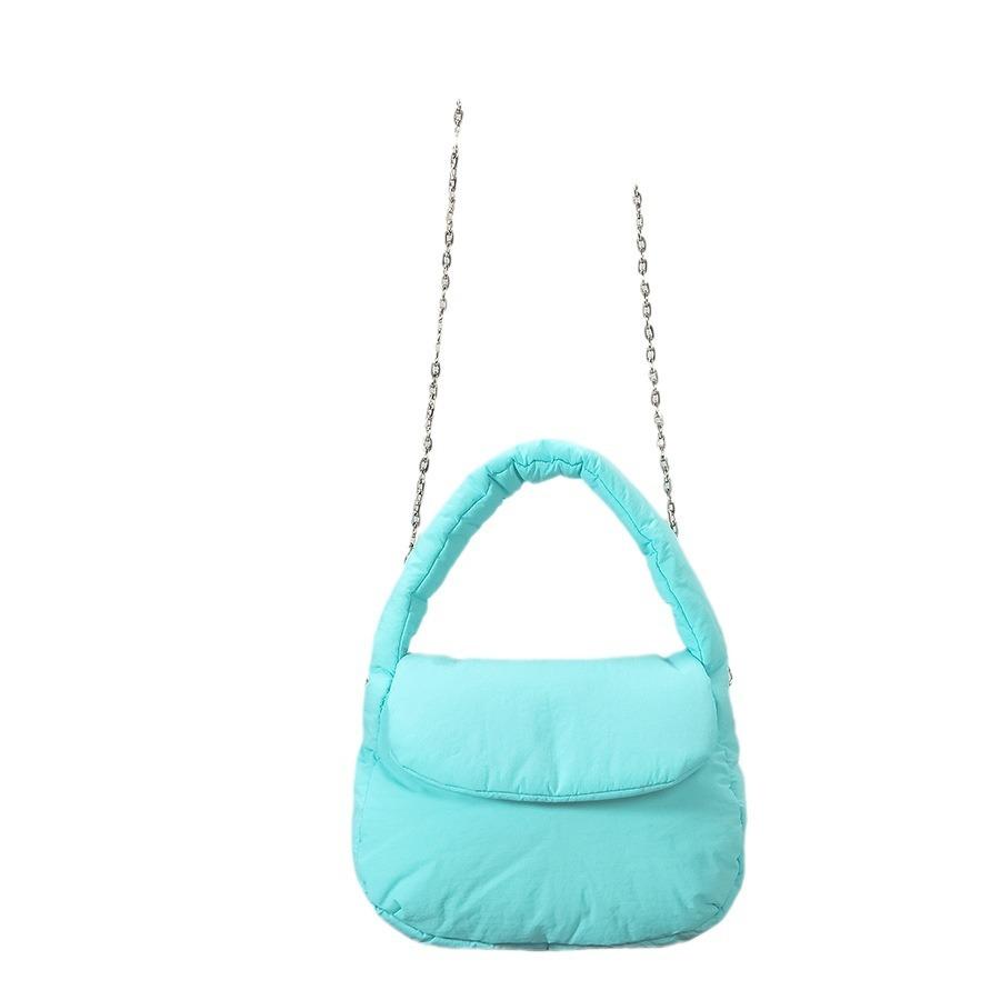 Женская сумка-клапан из хлопка с зажимом, маленькая сумка, сумка через плечо цвета конфет, симпатичная легкая сумка-седло