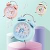 New Student Alarm Clock Cute Style Ring Clock Mute Bedside Clock with Light Clock