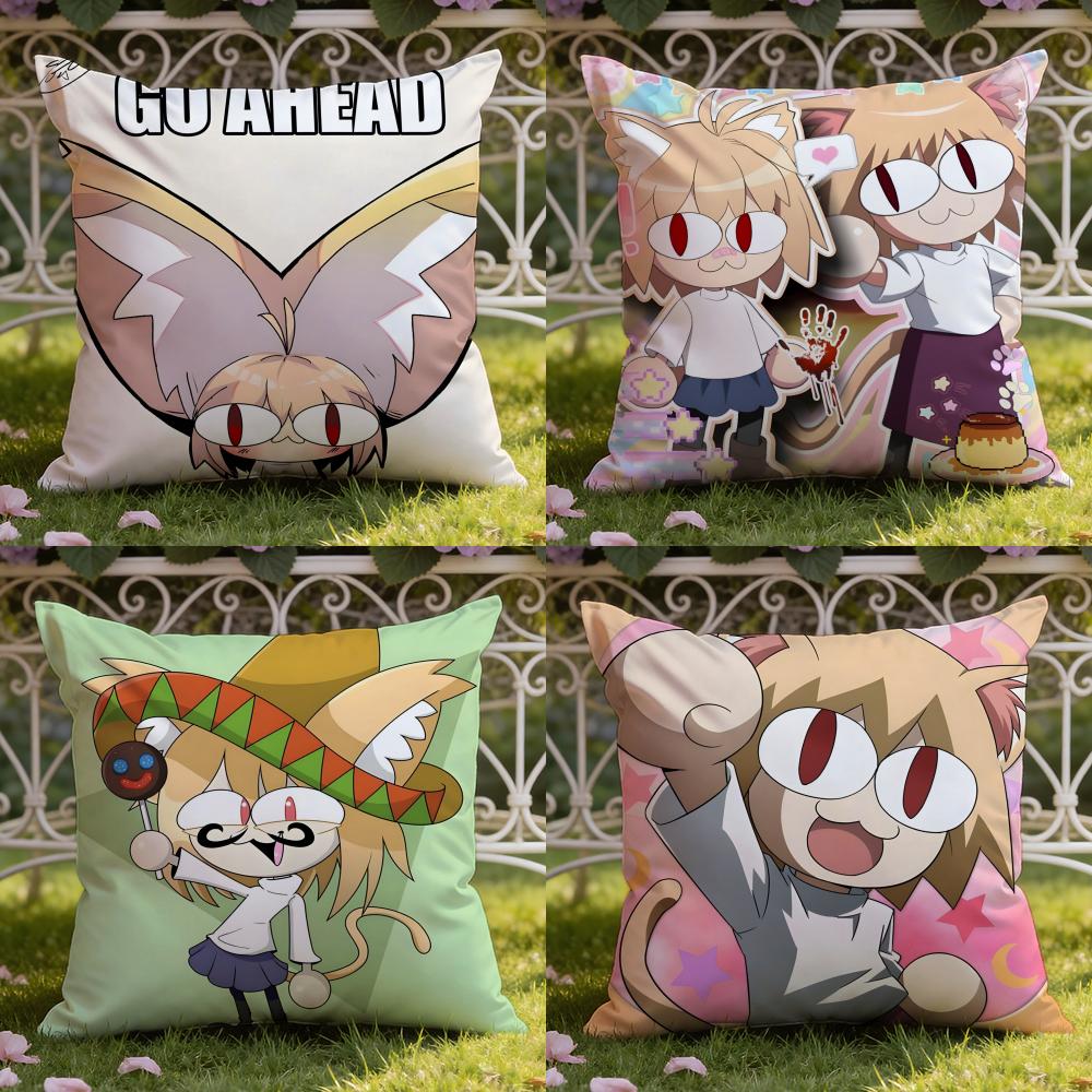 Чехол на подушку N-Neco A-Arc Kawaii для дома и автомобиля: Двусторонняя конструкция для максимального комфорта