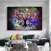 Tree Of Life Print Poster Colourful Butterfly Abstract Wall Canvas Painting For Living Room Corridor Modern Home Decor Artwork