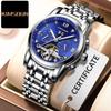 New Golden Shidon Brand Inlaid Diamond Flywheel Hollow Automatic Mechanical Watch Men's Watch Waterproof Men's Watch