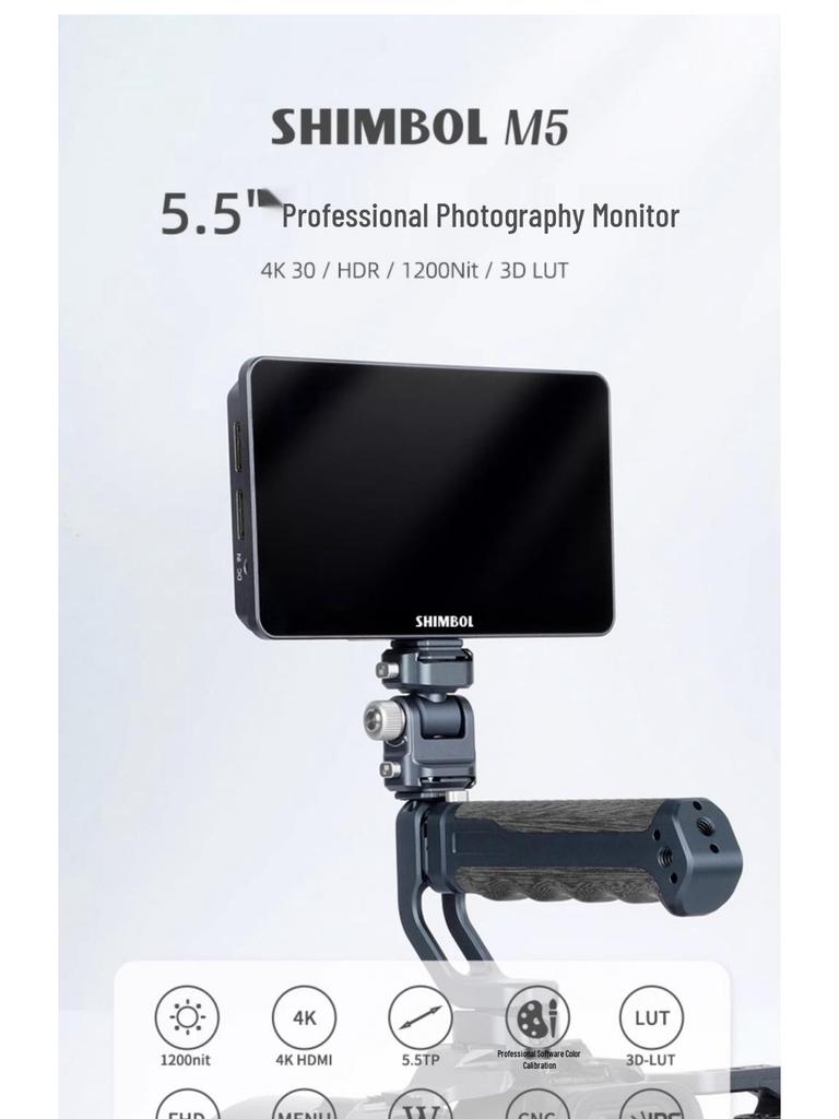 7SHIMBOL Монитор-видоискатель Peng M5 5,5-дюймовый HD-сенсорный монитор для DSLR/беззеркальных камер
