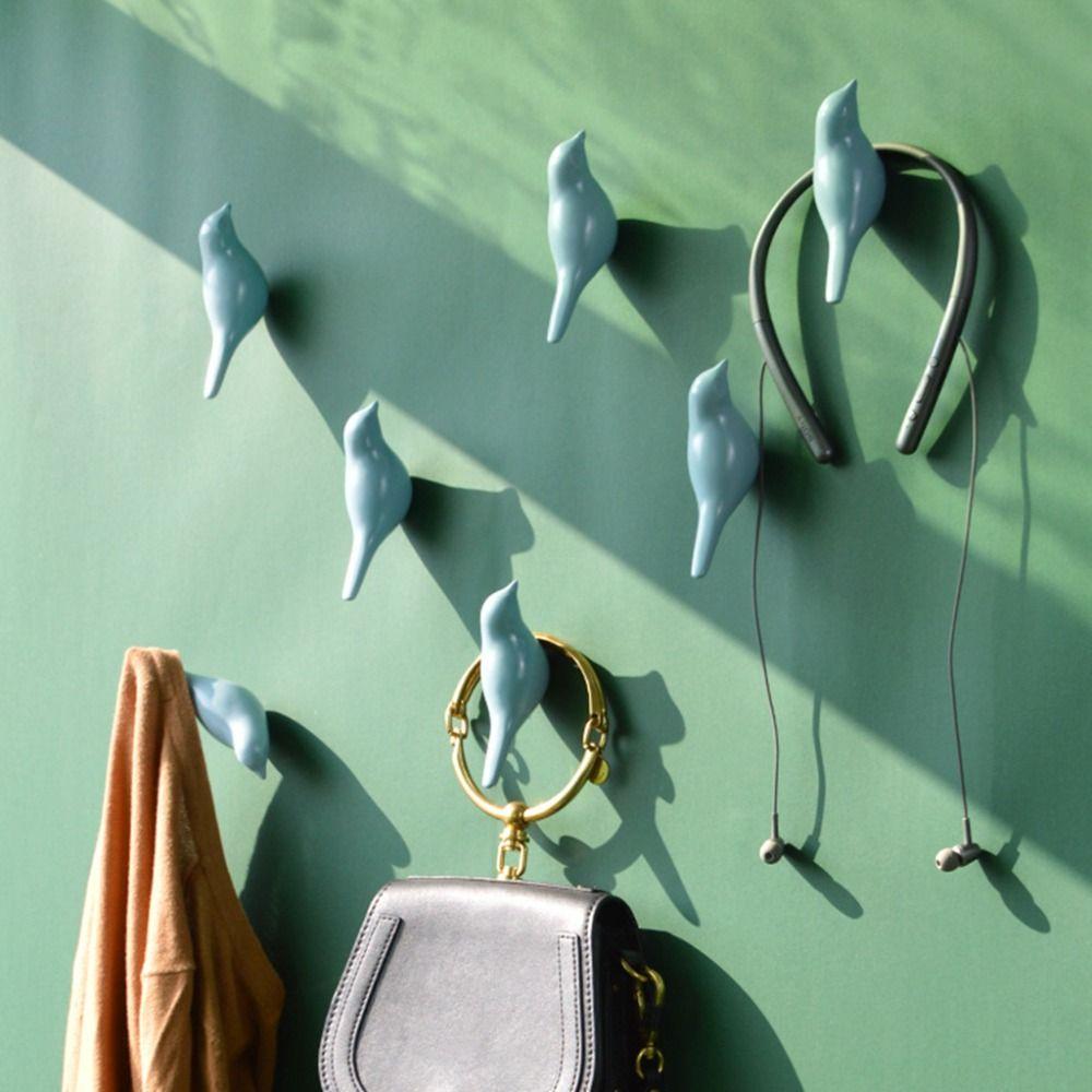 Прочный Милый 3D Креативный Крючок-Птичка на Стену Роскошный Современный Резиновый Крючок-Птичка Экономия Места Держатель для Ключей Ванная Комната