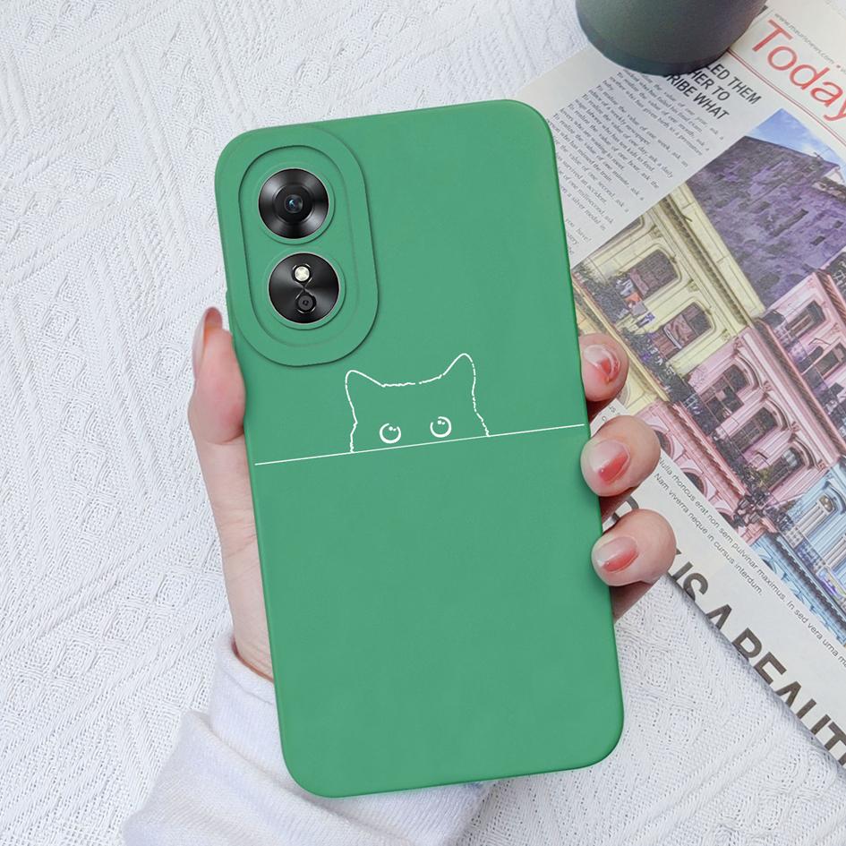 Чехлы для телефонов для OPPO A15 A15S A16 A17 A17K A35 A52 A1 A1Pro, бамперы с милым котом, защита камеры с героями мультфильмов, мягкий силиконовый чехол для OPPO Fundas Coque