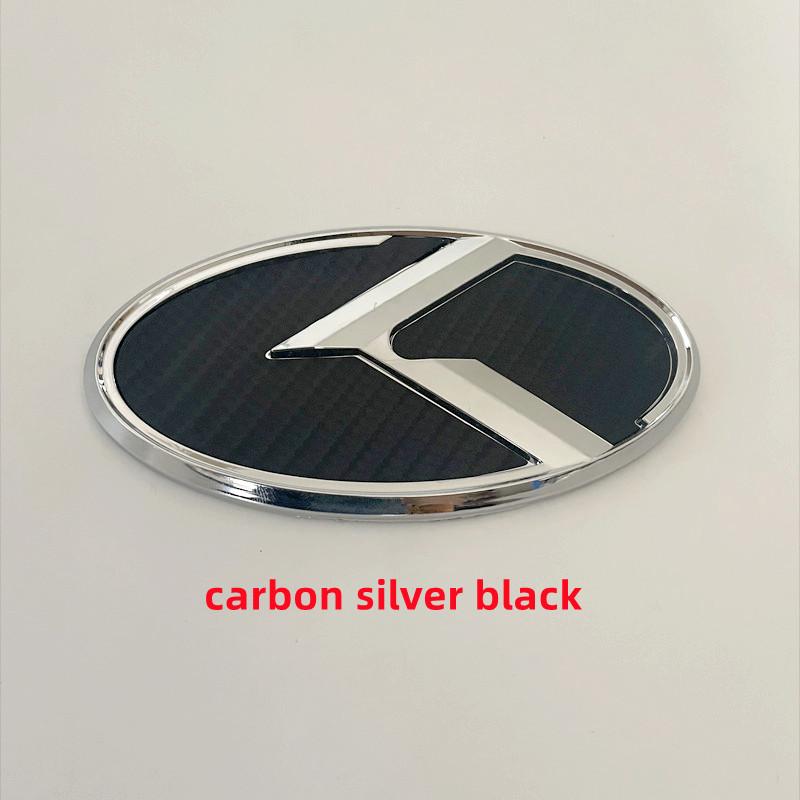 AABIZ1 1Pcs x 3D ABS K Logo Car Front Hood Rear Trunk Logo Emblem Badge Stickers for Kia Sportage Sorento Optima Forte Rio Stinger K5