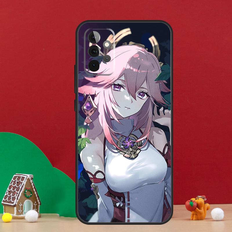 Чехол Yae Miko Genshin Impact для Samsung Galaxy A54 A06 A16 A26 A36 A56 A53 A32 A52 A33 A13 A55 A35 A15 A14 A34 A17