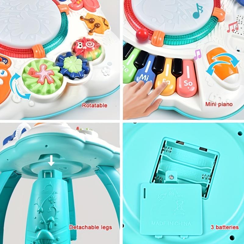 Многофункциональный музыкальный столик для раннего развития, детский обучающий столик, электрический звуковой и световой центр активности со съемным