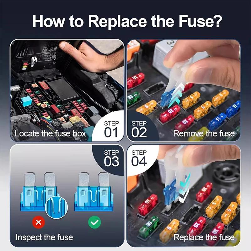 180/300Pcs Car Fuses Assorted Kit Mini Standard Micro with Box