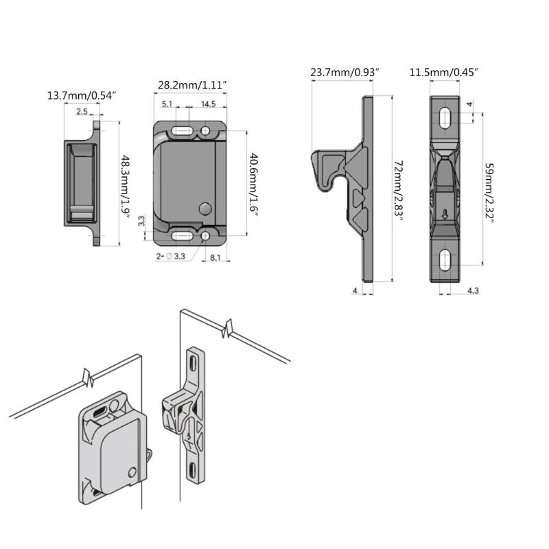 Защелки и защелки для ящиков, сменные защелки для дверей шкафа, совместимые с мотором кемпера, прицепа, ящика для домашнего офиса