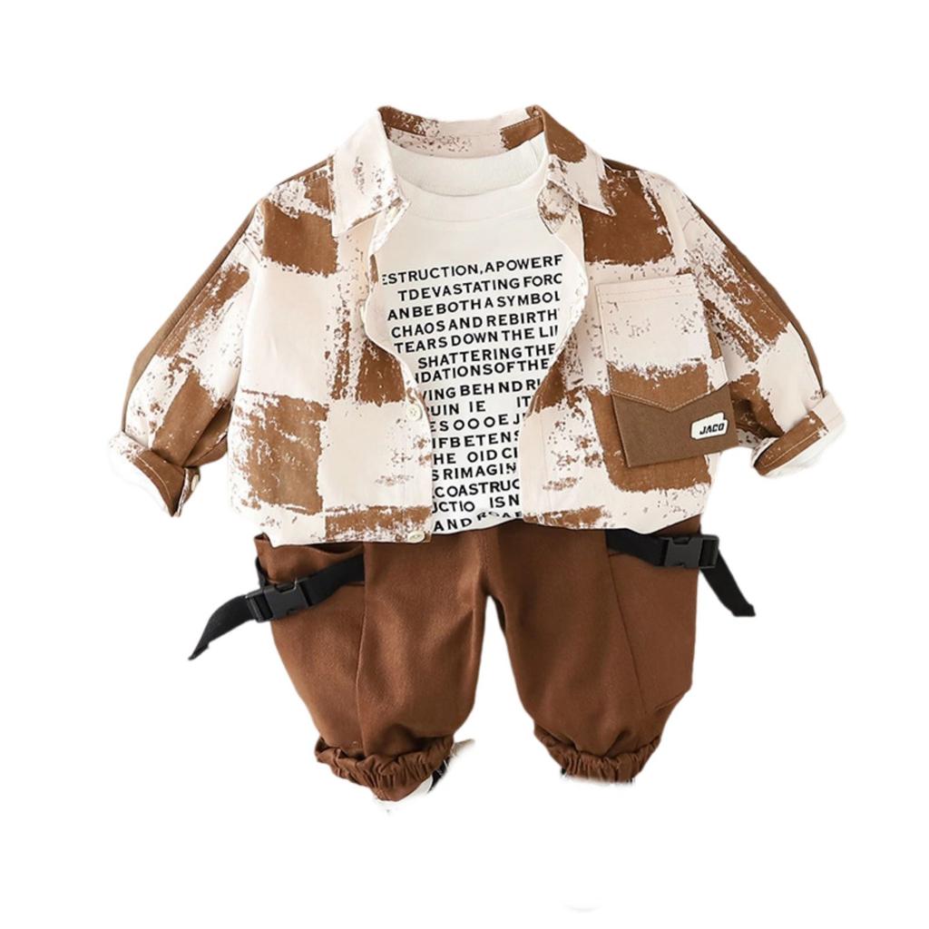 Детский повседневный комплект с длинным рукавом, удобные наряды для повседневной носки