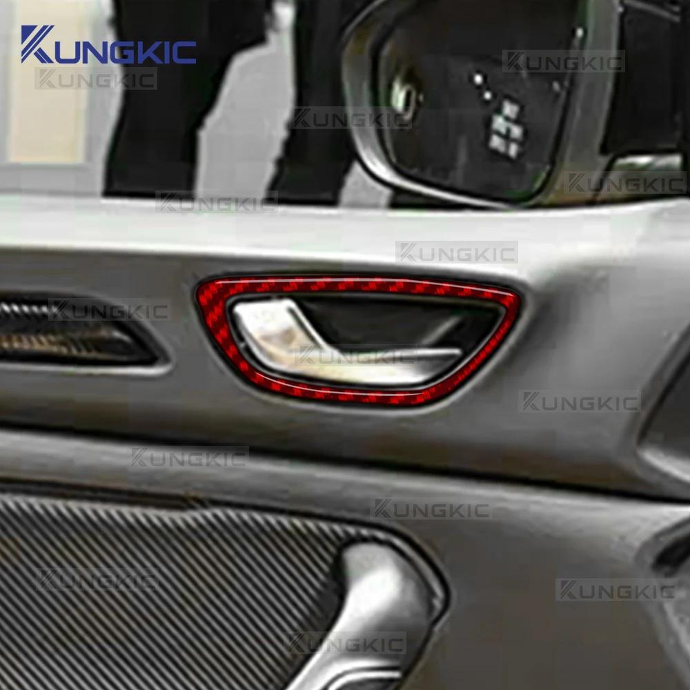 Carbon Fiber Style Interior Door Handle Frame Sticker for Renault Megane 4 2016-2025