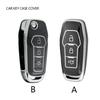Серебристый ТПУ Чехол-крышка для складного автомобильного ключа Ford Focus 3 4 St Mondeo 5 Mk5 Mustang F-150 Explorer Edge Mk3 4 Fiesta Kuga Аксессуары