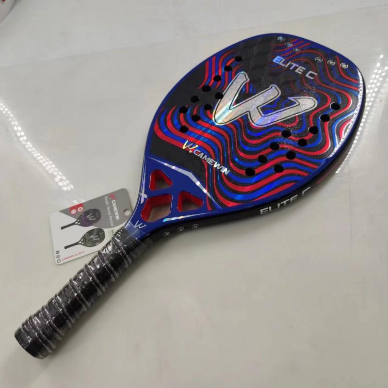 Carbon Fiber Beach Tennis Racket 3K Weave Frame Amateur To Advanced Players Lightweight Table Paddle