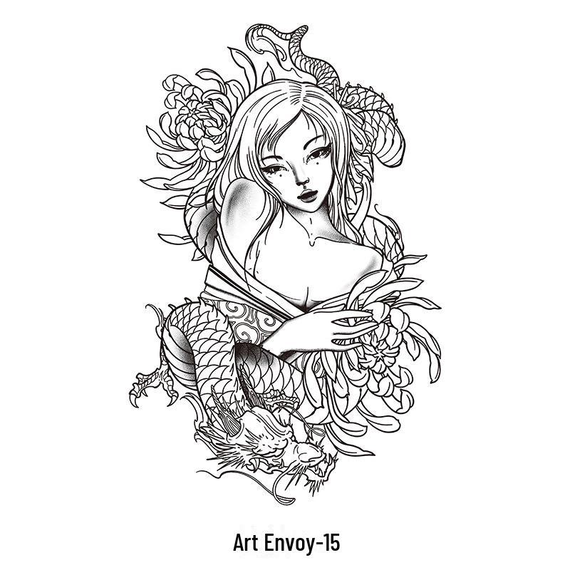 "Waterproof Semi-Permanent Herbal Tattoo Stickers for Men and Women - Durable Text Simulation Spot Tattoos"