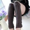 Winter Thickened Warm Breathable Solid Pattern Leg Warmers Korean Style Fashion Chunky Knit Women's Loose Versatile Slouch Socks