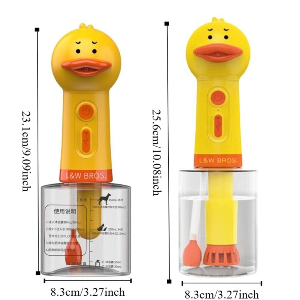 USB Желтый Утенок Питомец Машина для выдувания пузырей Ручная электрическая Машина для чистки питомцев Пенообразователь Автоматическая машина для чистки питомцев пузырями Кошка