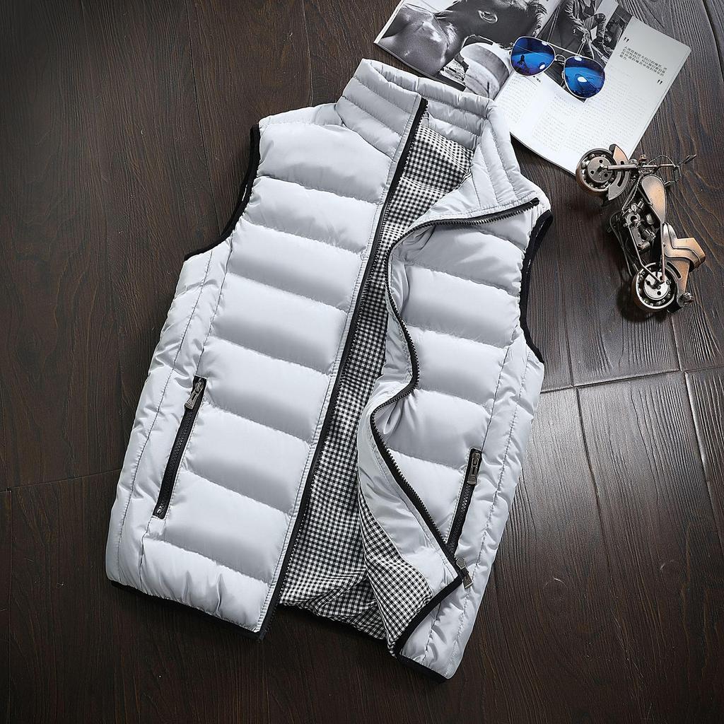 Men's Korean Style Autumn/Winter Warm Down Cotton Sleeveless Jacket