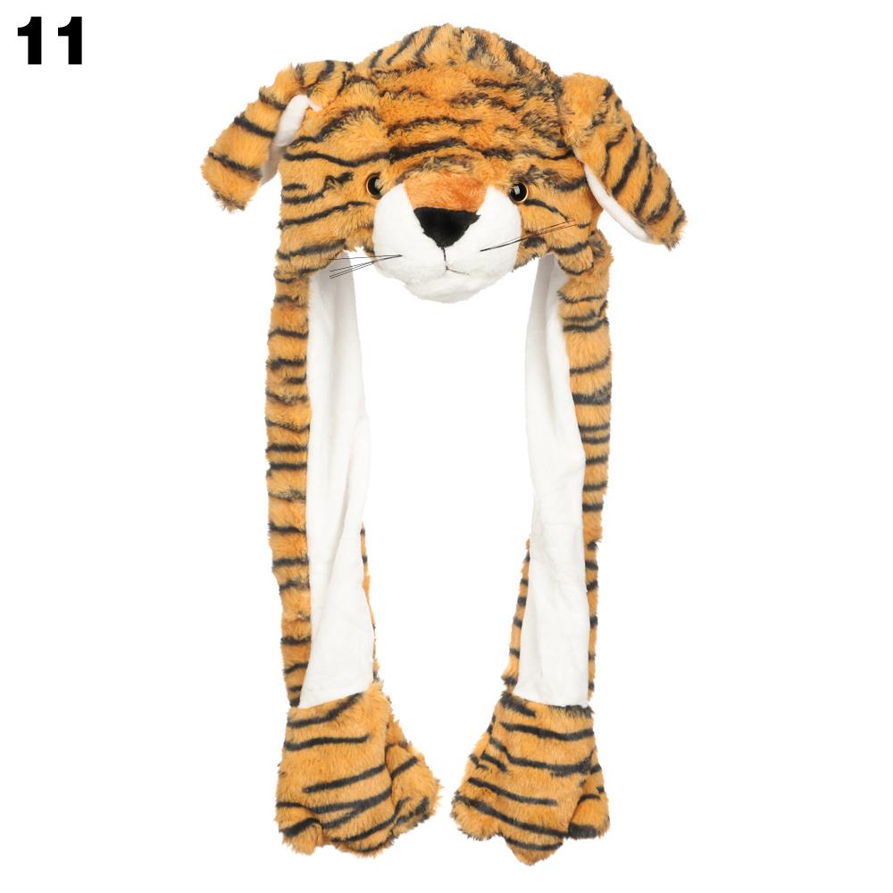 Winter Soft Warm Animals Ear Hat Rabbit Pinch Airbag Plush Funny Cap