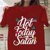 Не сегодня, Сатана, футболка с принтом бабочки, женская, с коротким рукавом, с круглым вырезом, свободная, летняя, женская футболка, топы, camisetas mujer