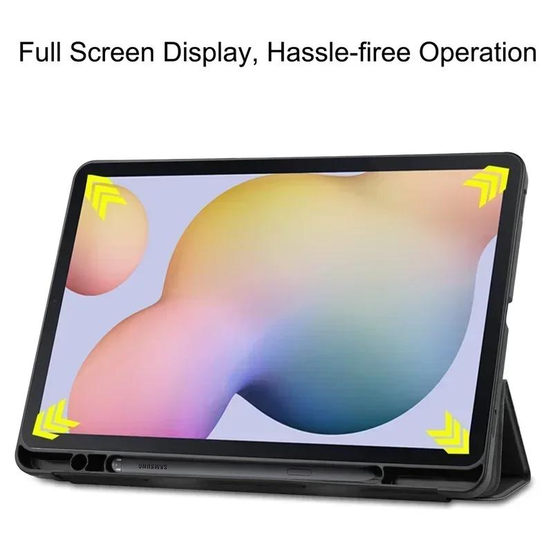 Чехол для Samsung Galaxy Tab S6 Lite 10.4 Обложка-подставка для Samsung Tab S6 Lite SM-P613 P615 P620 Держатель для стилуса Fund