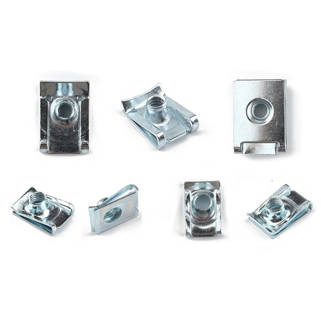 U-образный гаечный зажим, крепеж из нержавеющей стали U?Зажимы для гайки дымохода для мотоциклов и автомобилей M4-M5-M6-M8 10 шт./комплект Компактный размер