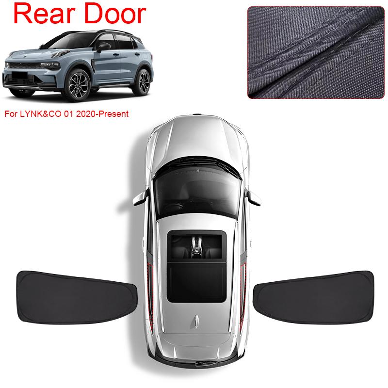 Car Black Window Privacy Sunshade For LYNK&CO 01 2020-Present Anti-UV Heat Insulation Protect Cover Auto Interior Accessory