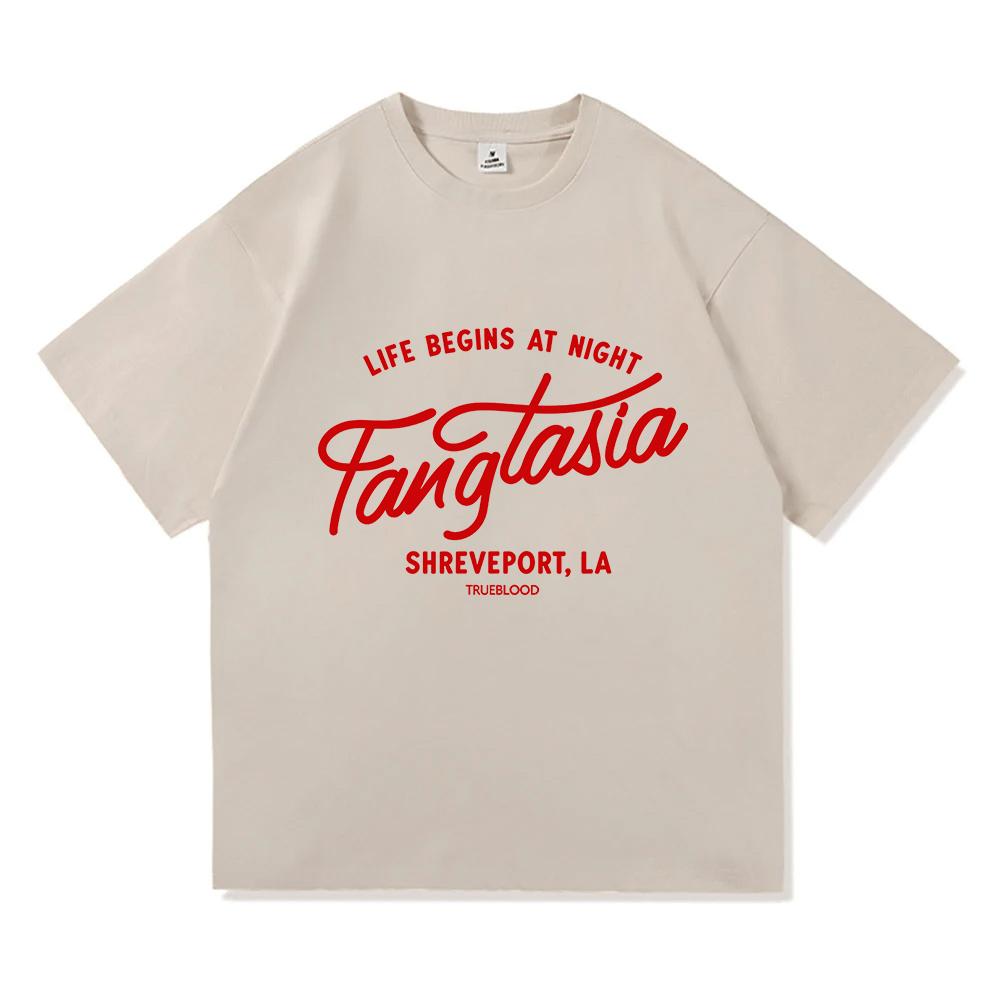 True Blood Fangtasia Club Tee Short Sleeve Cotton Male T-shirt Casual O-neck Graphic Merch Un