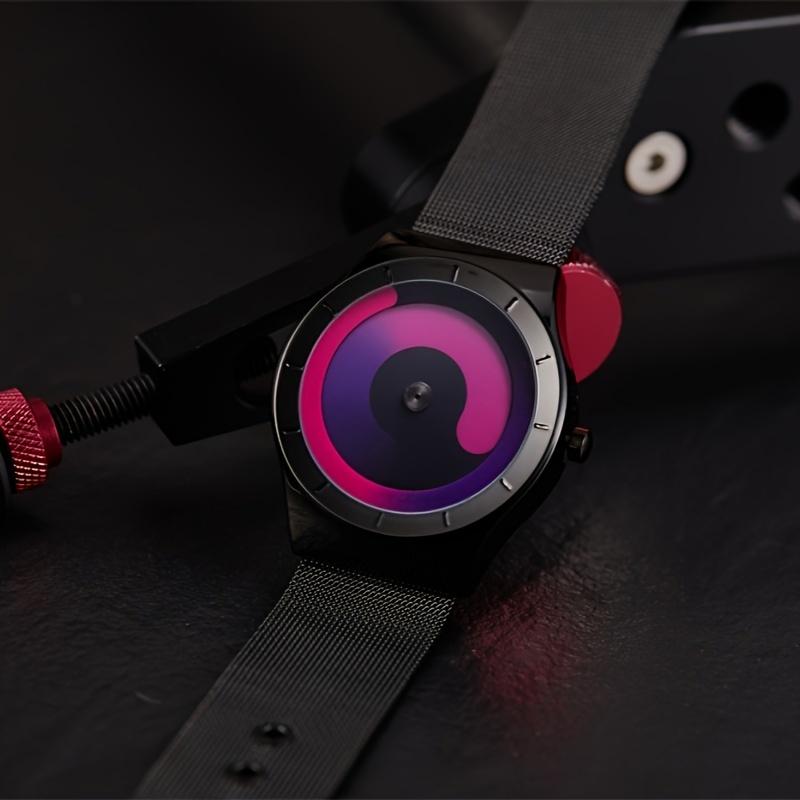 Модные трендовые мужские часы, персонализированный креатив, без стрелок, звездный вихрь, круглый циферблат, кварцевые часы, relojes para hombres