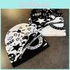 Halloween Skull Ghost Star Knit Hat With Warmth For Winter Adults And Teens